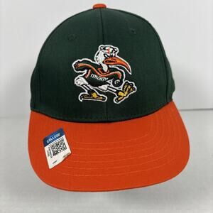 Miami Hurricanes Green & Orange Sebastian the Ibis Cap Hat Adjustable Youth NWT